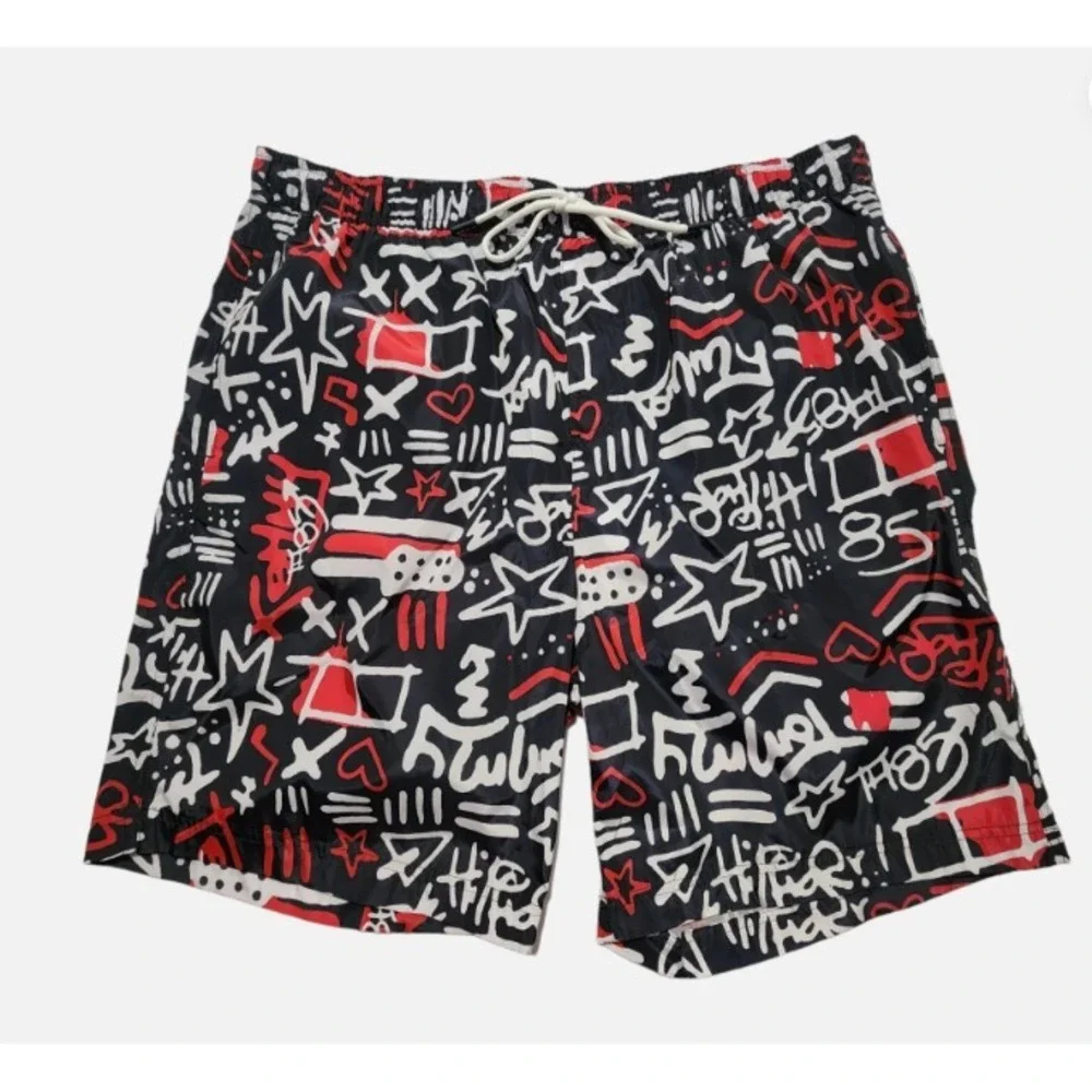 Tommy Hilfiger Men's Swim Trunks Lined Drawstring Pockets Size XXL